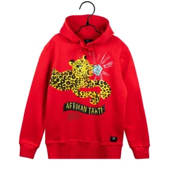 Afrikan tähti Pantteri-huppari unisex punainen