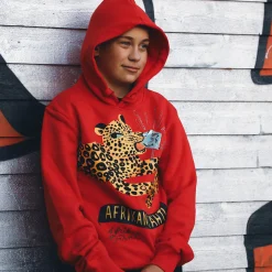 Afrikan tähti Pantteri-huppari unisex punainen