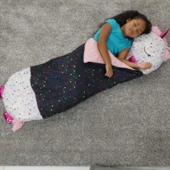 Jayatplay Happy Nappers pehmo-makuupussi Kimalteleva yksisarvinen M