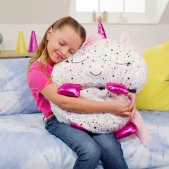 Jayatplay Happy Nappers pehmo-makuupussi Kimalteleva yksisarvinen M