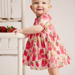 Ma-ia Family Fragola-mekko vauvalle lyhythihainen roosa