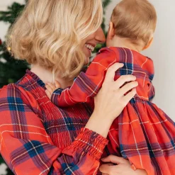 Ma-ia Family Kaarina-mekko Ristikko tummanpunainen