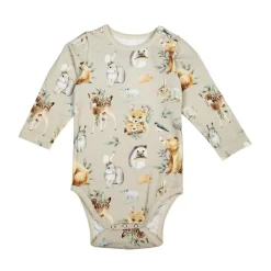 Ma-ia Family Metsäneläimet-body beige