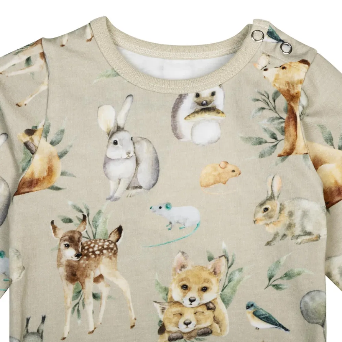 Ma-ia Family Metsäneläimet-body beige