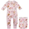 Ma-ia Family Metsäneläimet-pyjama vauvalle roosa