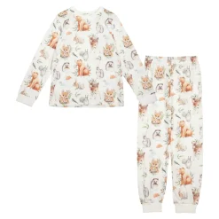 Ma-ia Family Metsäneläimet-pyjama luonnonvalkoinen