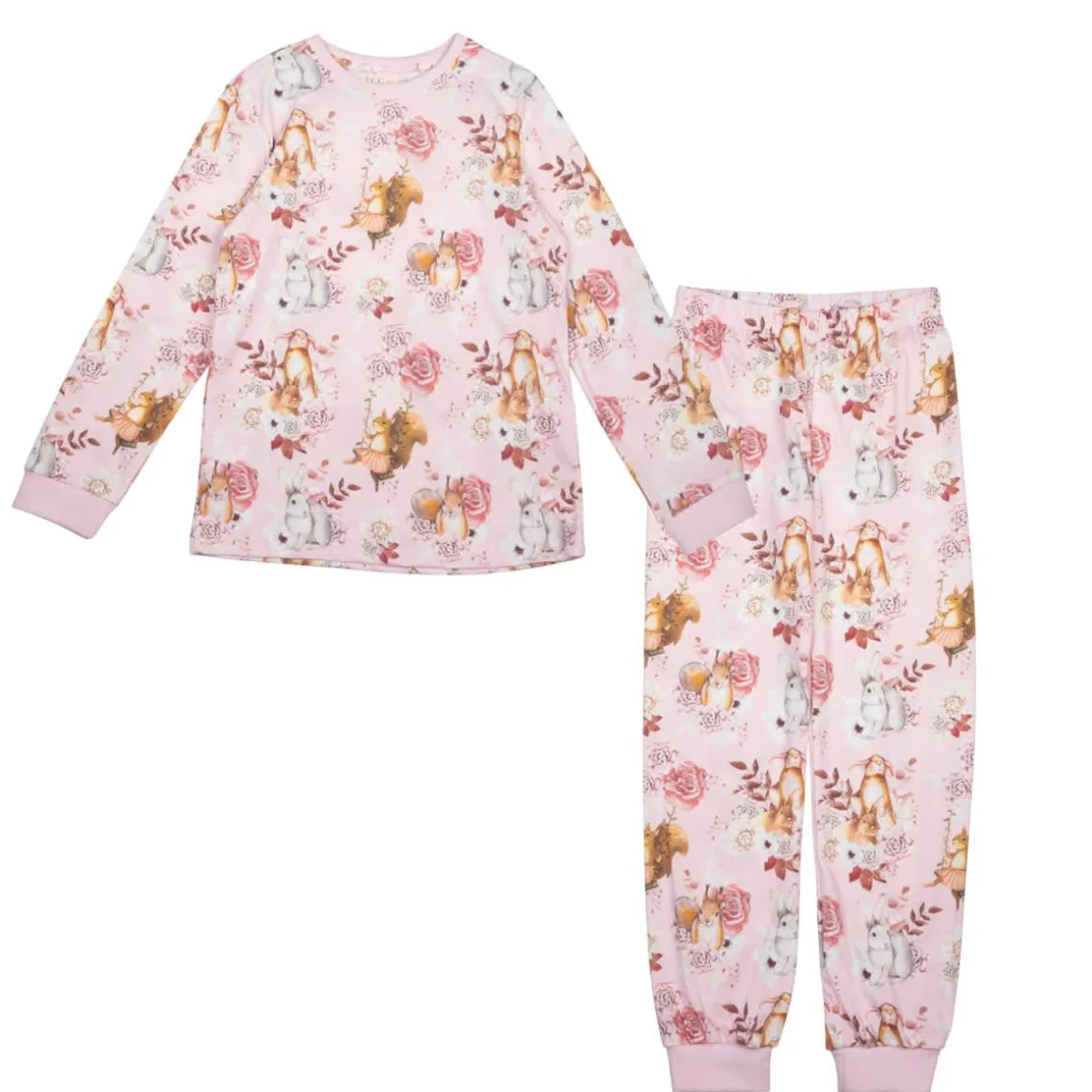 Ma-ia Family Metsäneläimet-pyjama roosa