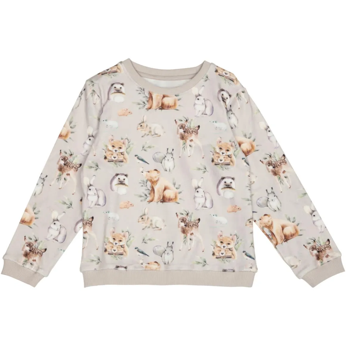 Ma-ia Family Metsäneläimet-veluuripaita beige