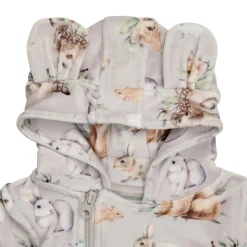 Ma-ia Family Metsäneläimet-veluurihaalari vauvalle beige