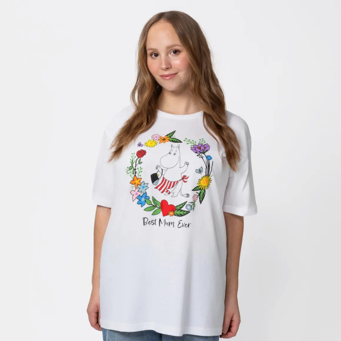 Muumi Alvi-t-paita Best Mum Ever luonnonvalkoinen