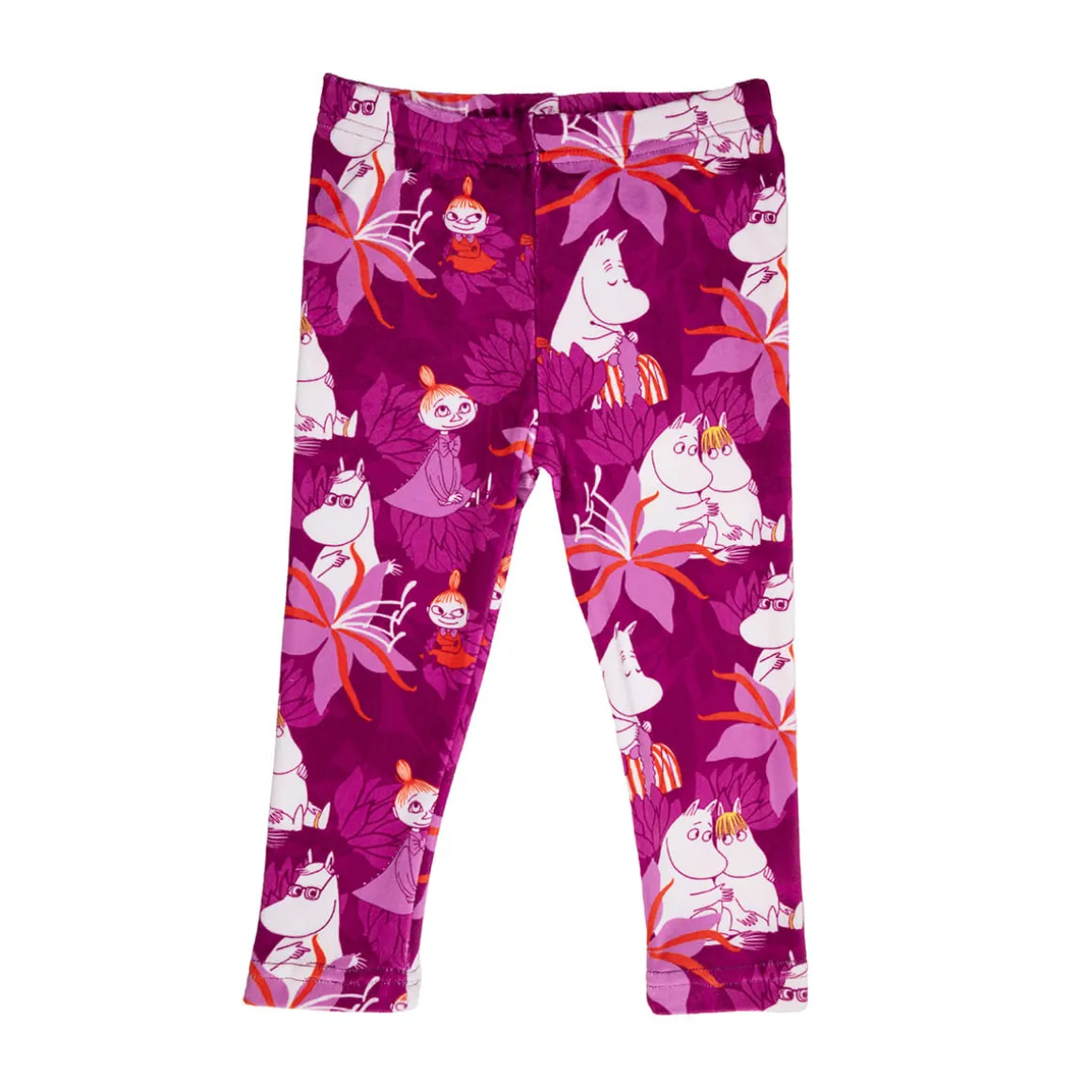 Muumi Amaryllis-veluurileggingsit tummanpinkki