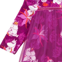 Muumi Amaryllis-veluurimekko vauvalle tummanpinkki