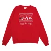 Muumi Ami-collegepaita Happy Holidays punainen