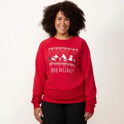 Muumi Ami-collegepaita Happy Holidays punainen