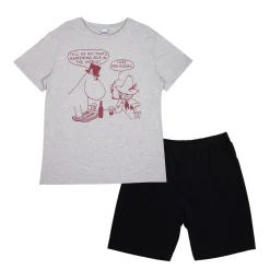 Muumi Fuss-shortsipyjama musta/harmaa