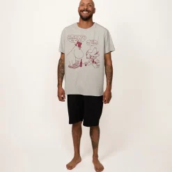 Muumi Fuss-shortsipyjama musta/harmaa