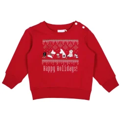 Muumi Happy Holidays -paita vauvalle punainen