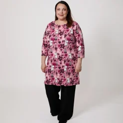 Muumi Hilda-tunika Kukinta tumma roosa