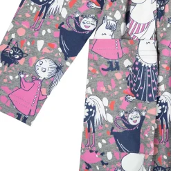 Muumi Hiutaleet-taskumekko meleerattu harmaa