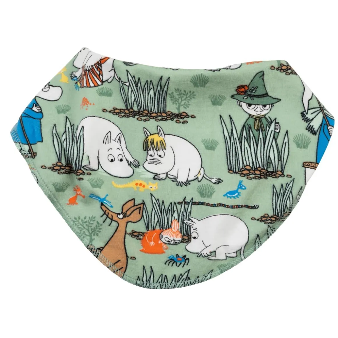 Muumi Hyönteiset-huivi vaaleanvihreä