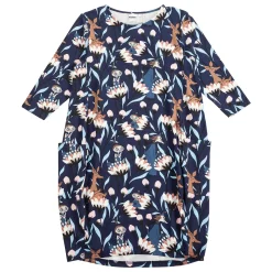 Muumi Iida-mekko Magnolia tummansininen