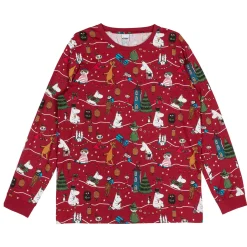 Muumi Juhla-pyjama miesten tummanpunainen