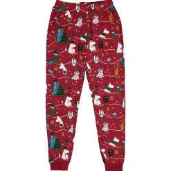 Muumi Juhla-pyjama naisten tummanpunainen