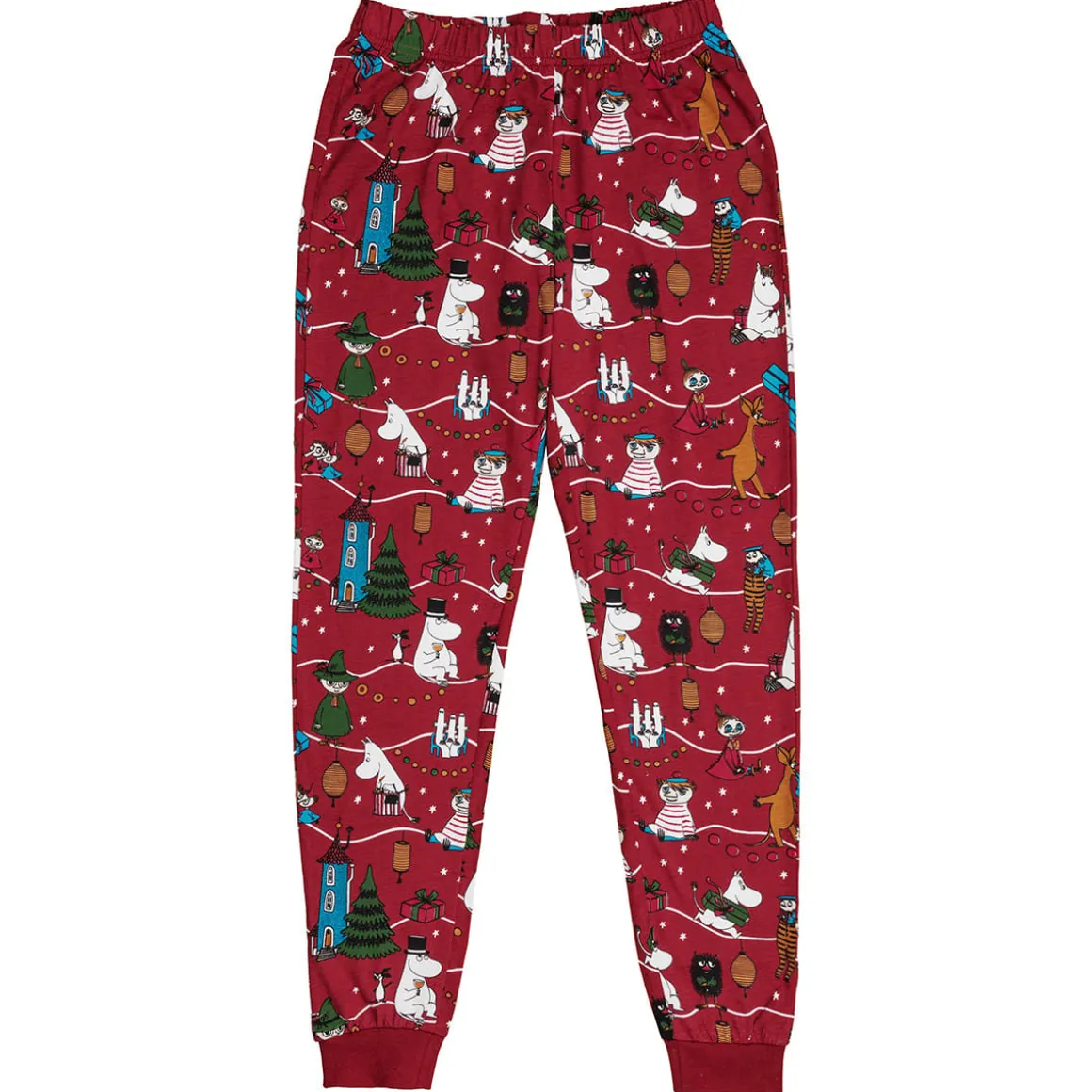 Muumi Juhla-pyjama naisten tummanpunainen
