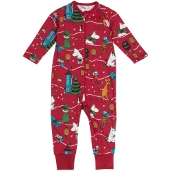 Muumi Juhla-pyjama vauvalle tummanpunainen