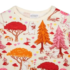 Muumi Luokkaretki-mekko vauvalle luonnonvalkoinen