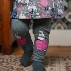 Muumi Mannekiini-leggingsit vauvalle meleerattu harmaa