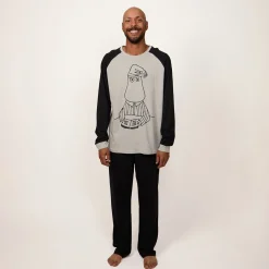 Muumi Muumipappa-pyjama musta/harmaa