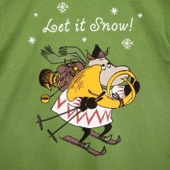 Muumi Oiva-t-paita Let it snow vihreä