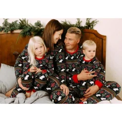 Muumi Ornamentit-pyjama miesten malli tummansininen