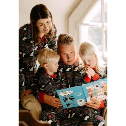 Muumi Ornamentit-pyjama miesten malli tummansininen