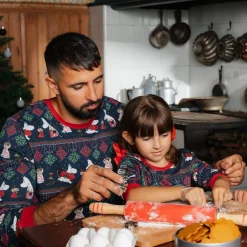 Muumi Ornamentti-pyjama miesten tummansininen