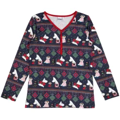 Muumi Ornamentti-pyjama naisten tummansininen