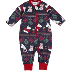 Muumi Ornamentti-pyjama vauvalle tummansininen