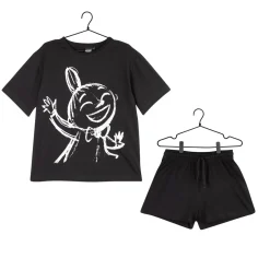 Muumi Pikku Myy -shortsipyjama lasten musta