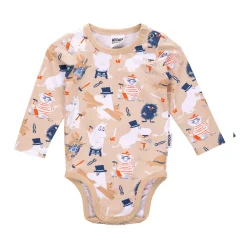 Muumi Rakentajat-body beige