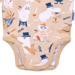 Muumi Rakentajat-body beige