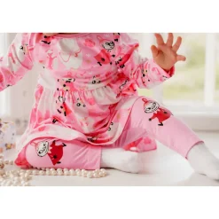 Muumi Sadepäivä-leggingsit vauvalle vaaleanpunainen