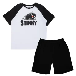 Muumi Stinky-shortsipyjama mustavalkoinen