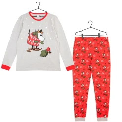Muumi Surku-pyjama miesten malli punainen