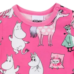Muumi Tyttösakki-body lyhythihainen pinkki