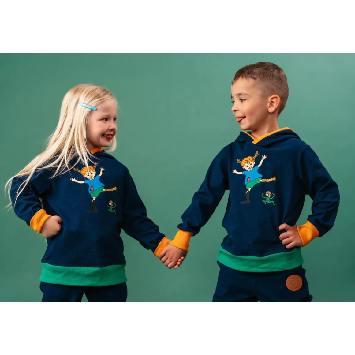 Peppi Pitkätossu Denim-huppari sininen