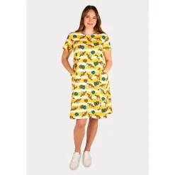 Peppi Pitkätossu Jenni-mekko Peppi ja kukat sininen