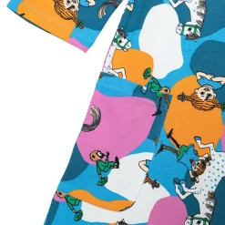 Peppi Pitkätossu Jenni-mekko Laikku sininen