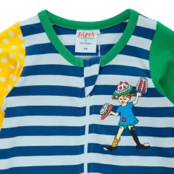 Peppi Pitkätossu Kakku-pyjama sininen/vihreä