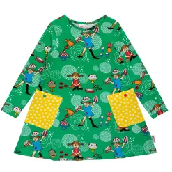 Peppi Pitkätossu Kekkeri-mekko vihreä